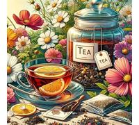 Puzzle Adulte, Puzzle 35 pièces pour Adultes, Jeu éducatif défi Jouet, Détente & Relaxation, Puzzles Impossible pour Jeu Activité Familiale Thé de l’après-midi Fleurs