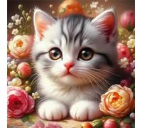 Puzzle Adulte, Puzzle 35 pièces pour Adultes, Jeu éducatif défi Jouet, Détente & Relaxation, Puzzles Impossible pour Jeu Activité Familiale Chat Bouton de Fleur