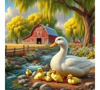 Puzzle Adulte, Puzzle 35 pièces pour Adultes, Jeu éducatif défi Jouet, Détente & Relaxation, Puzzles Impossible pour Jeu Activité Familiale Ruisseau Duck Farm
