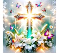 Puzzle Adulte, Puzzle 500 pièces pour Adultes, Jeu éducatif défi Jouet, Détente & Relaxation, Puzzles Impossible pour Jeu Activité Familiale Fleur de Lys de la Foi