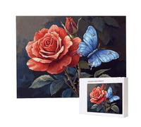 Puzzle Adulte - Puzzle 5000 pièces - La Rose Rouge - Adultes et Enfants Haut 14 Ans - Puzzles de Qualité Supérieure - Puzzles pour Adultes Jeu éducatif Challenge Toy Cadeaux 5000 pièces k-293