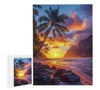 Puzzle Adulte - Puzzle 5000 pièces - Sunset Plage - Adultes et Enfants dès 14 Ans - Puzzles de qualité supérieure - Puzzles pour Adultes Jeu éducatif Challenge Toy Cadeaux 5000 pièces n-839