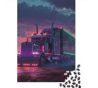 Puzzle adulte, puzzle en bois pour gros camions, cadeaux pour adolescents, décoration de maison, jouets puzzle, 1000 pièces (38x26 cm)