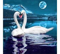 Puzzle Adulte - Puzzles 100 pièces - Les cygnes du lac Moon - DIY Puzzles,Décoration Familiale,Cadeaux de Vacances Puzzle Jouet