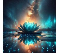 Puzzle Adulte - Puzzles 100 pièces - Lotus du Ciel étoilé de rêve - DIY Puzzles,Décoration Familiale,Cadeaux de Vacances Puzzle Jouet