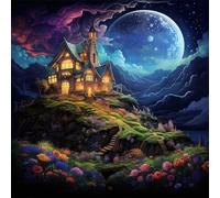 Puzzle Adulte - Puzzles 100 pièces - Pays des Merveilles du château de Campagne - DIY Puzzles,Décoration Familiale,Cadeaux de Vacances Puzzle Jouet