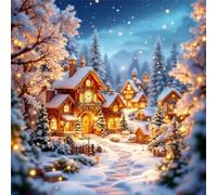 Puzzle Adulte - Puzzles 100 pièces - Village d'hiver en Dessin animé - DIY Puzzles,Décoration Familiale,Cadeaux de Vacances Puzzle Jouet