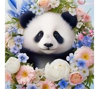 Puzzle Adulte - Puzzles 1000 pièces - Animal Fleur Panda - DIY Puzzles,Décoration Familiale,Cadeaux de Vacances Puzzle Jouet
