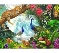 Puzzle Adulte - Puzzles 1000 pièces - Paon Animal de la Jungle - DIY Puzzles en Bois,Décoration Familiale,Cadeaux de Vacances Puzzle Jouet