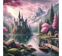 Puzzle Adulte - Puzzles 1000 pièces - Paysage du château des Bois - DIY Puzzles,Décoration Familiale,Cadeaux de Vacances Puzzle Jouet