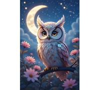 Puzzle Adulte - Puzzles 120 pièces - Hibou des Fleurs de Lune - DIY Puzzles,Décoration Familiale,Cadeaux de Vacances Puzzle Jouet