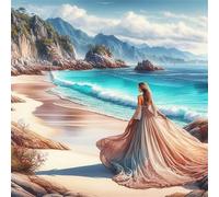 Puzzle Adulte - Puzzles 150 pièces - Femme de l'île de Plage - DIY Puzzles,Décoration Familiale,Cadeaux de Vacances Puzzle Jouet