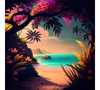 Puzzle Adulte - Puzzles 150 pièces - Paysage d'arbres insulaires - DIY Puzzles,Décoration Familiale,Cadeaux de Vacances Puzzle Jouet
