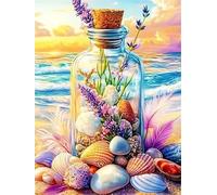 Puzzle Adulte - Puzzles 1500 pièces - Fleurs en Bouteille de Verre Coquillages - DIY Puzzles,Décoration Familiale,Cadeaux de Vacances Puzzle Jouet