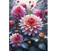 Puzzle Adulte - Puzzles 200 pièces - Chrysanthèmes Roses - DIY Puzzles,Décoration Familiale,Cadeaux de Vacances Puzzle Jouet
