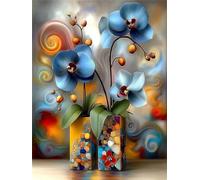 Puzzle Adulte - Puzzles 30 pièces - Orchidées en Vase coloré - DIY Puzzles,Décoration Familiale,Cadeaux de Vacances Puzzle Jouet