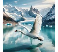 Puzzle Adulte - Puzzles 300 pièces - Le lac des cygnes en Hiver - DIY Puzzles,Décoration Familiale,Cadeaux de Vacances Puzzle Jouet