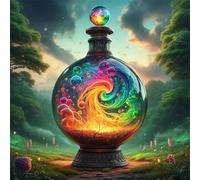 Puzzle Adulte - Puzzles 300 pièces - Paysage de Bouteille Magique - DIY Puzzles,Décoration Familiale,Cadeaux de Vacances Puzzle Jouet
