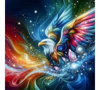 Puzzle Adulte - Puzzles 35 pièces - Aigle coloré Abstrait - DIY Puzzles,Décoration Familiale,Cadeaux de Vacances Puzzle Jouet
