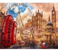 Puzzle Adulte - Puzzles 90 pièces - Architecture rétro londonienne - DIY Puzzles,Décoration Familiale,Cadeaux de Vacances Puzzle Jouet