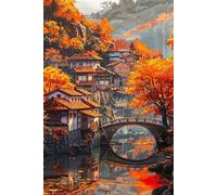 Puzzle Adulte - Puzzles 90 pièces - Paysages de Campagne d'automne - DIY Puzzles,Décoration Familiale,Cadeaux de Vacances Puzzle Jouet