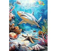 Puzzle Adulte - Puzzles 90 pièces - Requins sous-Marins - DIY Puzzles,Décoration Familiale,Cadeaux de Vacances Puzzle Jouet