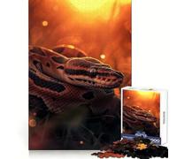Puzzle Adulte Python Royal au Coucher du Soleil, 1000 pièces, pour la mémoire et Le Bien-être, idéal pour Un Noël Relaxant et Plein de Surprises (38x52cm)