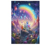 Puzzle Adulte Rainbow Planète 1000 Pièces pour Enfants À Partir De 12 Ans Puzzles en Bois Casse-tête 78×53cm