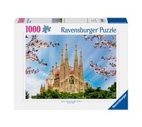 Puzzle adulte Ravensburger 1000 pièces La Sagrada Família bleu format paysage finition brillante