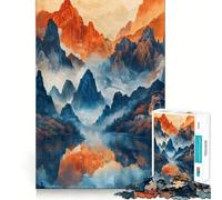 Puzzle Adulte Reflets de Montagne 1000 pièces, idéal pour renforcer la mémoire, se détendre et s'amuser Qualité supérieure, pour Les fêtes (38x52cm)