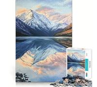 Puzzle Adulte Reflets de Montagne, 1000 pièces, renforce la mémoire, détend et s'amuse, qualité supérieure, pour Les fêtes (38x26cm)
