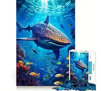 Puzzle Adulte Requin-Baleine 1000 pièces Jeu de réflexion Cadeau Découpe de Haute précision Activité relaxante en Groupe à l'intérieur (50x75cm)