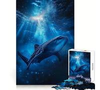 Puzzle Adulte Requin-Baleine Océan 1000 pièces Pensée Claire, détente et évasion Bords précis Idée Cadeau de Noël (38x52cm)