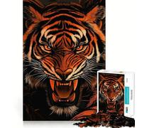 Puzzle Adulte Rugissement du Tigre », 1000 pièces, Casse-tête, Passe-Temps à la Maison, Assemblage d'image, Cadeau mémorable 38x52cm