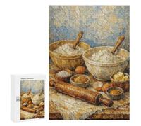Puzzle Adulte Rustic Kitchen Baking Still Life, 300 PCS, Loisir Relaxant, comme Loisir Calme pour Les Adultes Passionnés, pour Les Soirées Cosy