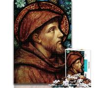 Puzzle Adulte Saint François d'Assise 1000 pièces, Puzzle pour Adultes, Jeu de réflexion, décoration Murale, Cadeaux Uniques pour Anniversaire et Noël, 26x38cm