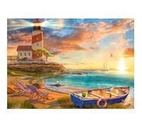 Schmidt-Spiele Puzzle 59765 - Coucher de soleil dans la baie du phare - Multicolore 1000 pièces
