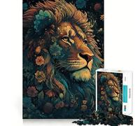 Puzzle Adulte Signe du Zodiaque Lion 1000 pièces,Jeu de Stimulation Cognitive,emboîtement précis,sans espaces,activité apaisante pour la détente mentale (38x26cm)
