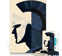 Puzzle Adulte Silhouette de Guerrier Spartiate, 1000 pièces, Jeu de logique et d'habileté, à découper avec précision, pièce de Collection 38x26cm
