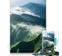 Puzzle Adulte Sommets montagneux dans Les Nuages 1000 pièces Jeu d'exercice Mental apaisant Design et Assemblage Cadeau Exceptionnel (50x75cm)