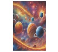 Puzzle Adulte Space Planète 1000 Pièces pour Enfants À Partir De 12 Ans Puzzles en Bois Casse-tête （78×53cm）