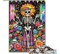 Puzzle Adulte Squelette Mort-Vivant 1000 pièces Difficile, adapté aux 14 Ans et Plus Amusement en Famille Idéal comme Cadeau pour Toute la Famille 26x38cm
