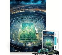 Puzzle Adulte Stade de Football américain 1000 pièces,Jeu de Stimulation Cognitive,sans Espace,Assemblage précis,Cadeau d'anniversaire,Casse-tête (38x52cm)