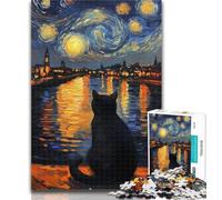 Puzzle Adulte Star Cat 1000 pièces, Jeu Familial Anti-Stress, défi Difficile, Cadeaux du Père Noël Secret 50x75cm