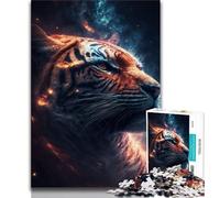 Puzzle Adulte Star Hunter Tiger 1000 pièces Cadeaux pour Adultes Jouets éducatifs Jeux Anti-Stress liste de souhaits avec Père Noël (38x26cm)