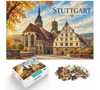 Puzzle Adulte Stuttgart 1000pcs (52x38cm) Défi | Pour un hobby calme : ce puzzle adulte 1000 pièces convient aux soirées tranquilles et aux w nds.