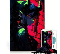 Puzzle Adulte Style Anime Neon Demon Girl, 1000 pièces, renforce la mémoire, se détend, s'amuse, qualité supérieure, pour Les fêtes (38x26cm)