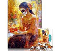 Puzzle Adulte Style Mexicain 1000 pièces Motif tête de Mort pour Adultes et Adolescents idéal pour Passer du Temps à la Maison et renforcer l'amour Entre Couples (50x75cm)