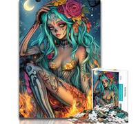 Puzzle Adulte Style Mexicain, 1000 pièces, Motif tête de Mort, pour Adultes et Adolescents, Jouets éducatifs, Jeux Anti-Stress, Collection d'artistes, Beaux-Arts, 26x38cm