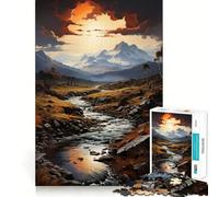 Puzzle Adulte Tempête sur la Patagonie, 1000 pièces, renforce la mémoire, Calme et apaisé, Art aux Bords Nets, Objet de Collection 38x52cm